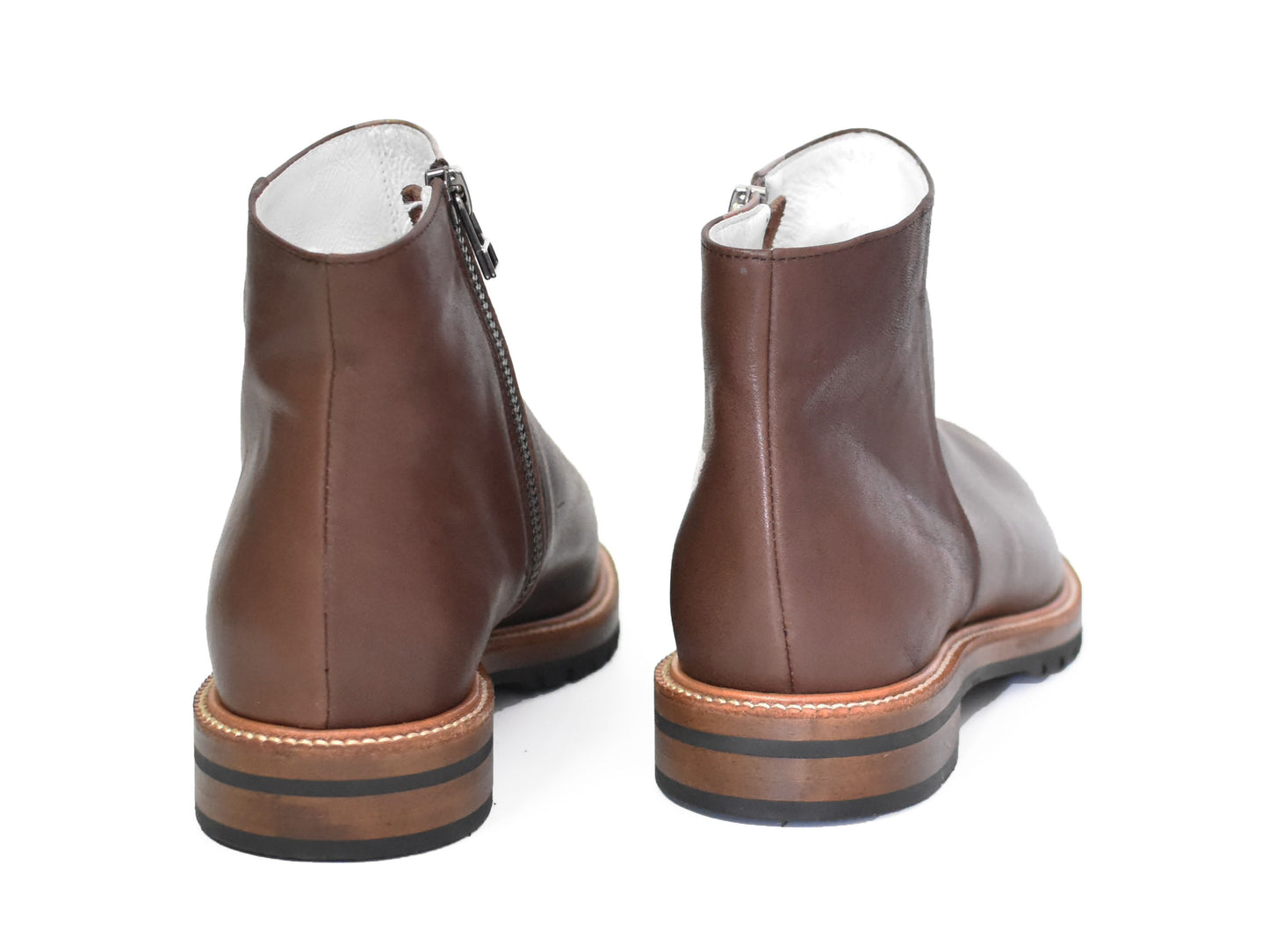 018 プレーンフラットエンジニアショートブーツ AL2327SB Darkbrown 木型No.G1913