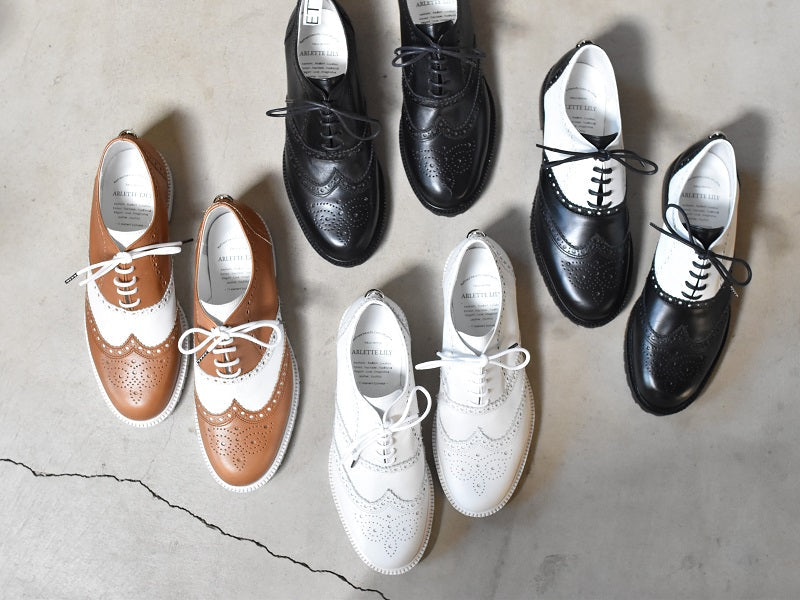 010 クラシックウイングチップバルモラルシューズ AL2121K White 木型No.C1813