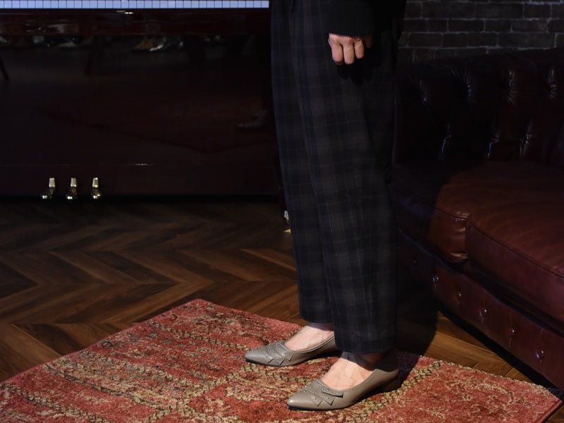 1030 ネイルヘッドフリンジデコレーションパンプス AL2412P Lightblue 木型No.HARVEST