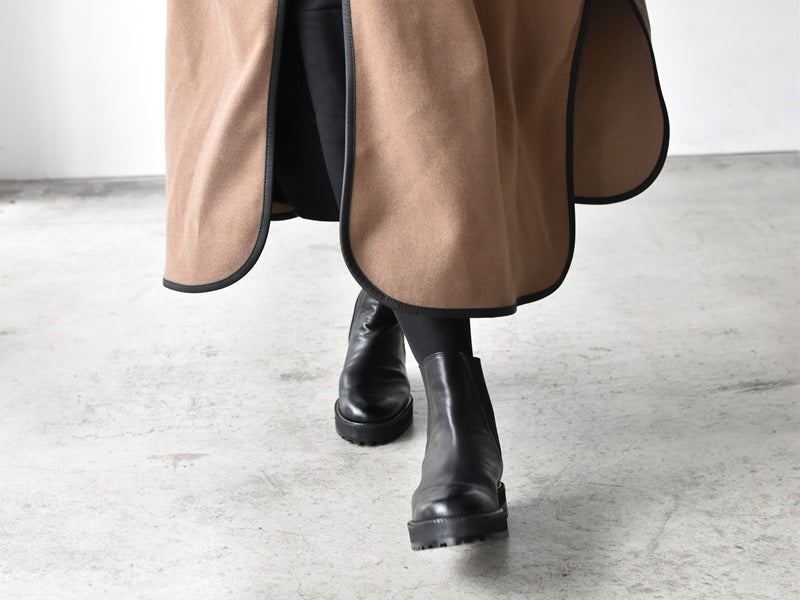 1033 プラットフォームサイドゴアショートブーツ AL2228SB Darkbrown 木型No.C1813