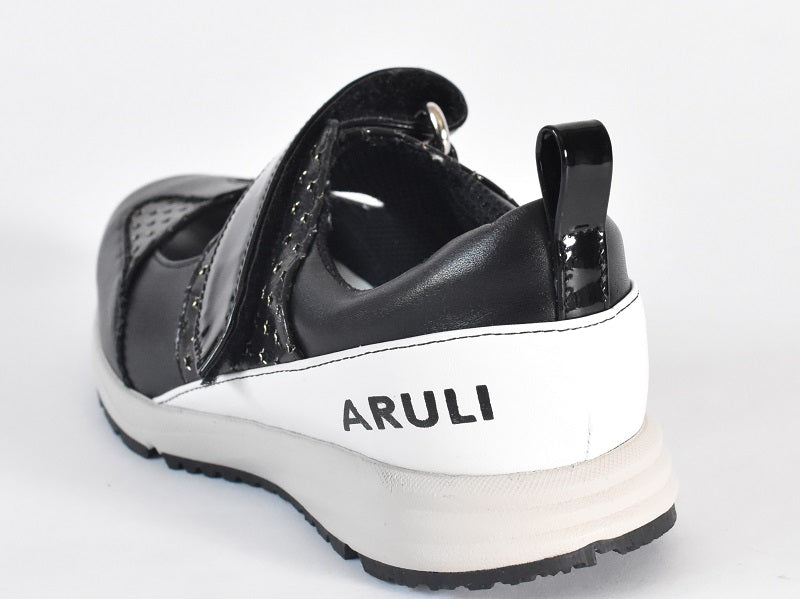 0001 Wingtip One Strap Velcro Sneakers AL2525SN Blackcombi 木型 . F1888