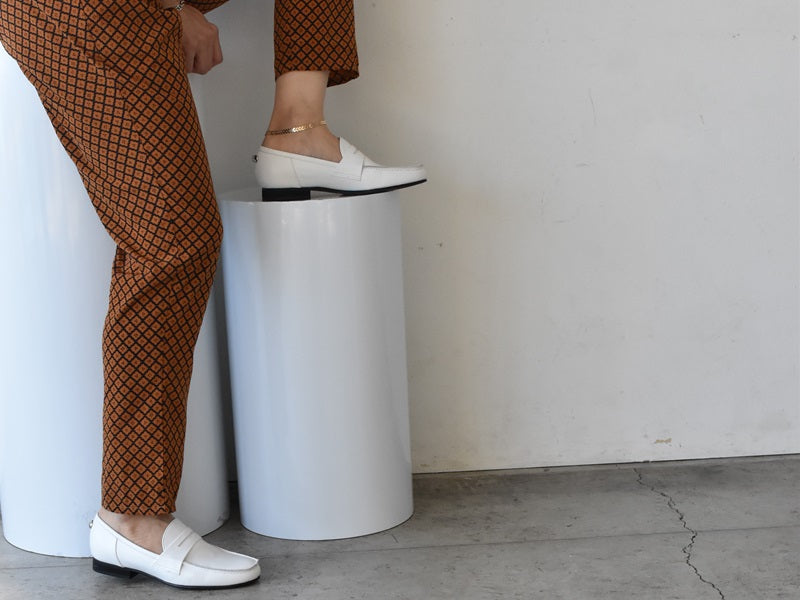 013 ライトコインローファー AL2501K White 木型No.C1813