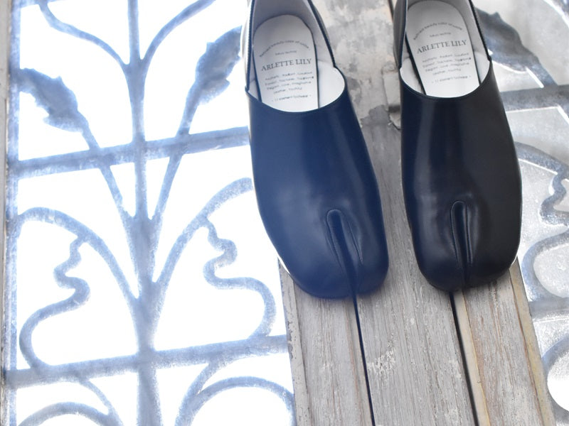 011 レザー足袋シューズ AL2306TB Black 木型No.G1908H