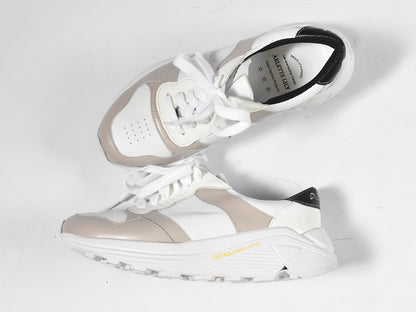 0001　Roundtoe Lace Up High tech LeatherSneakers　AL2500SN  Whitecombi　木型 . C1699