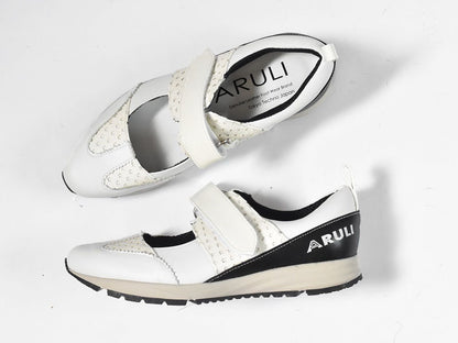 0001　Wingtip One Strap Velcro Sneakers　AL2525SN  Whitecombi　木型 . F1888