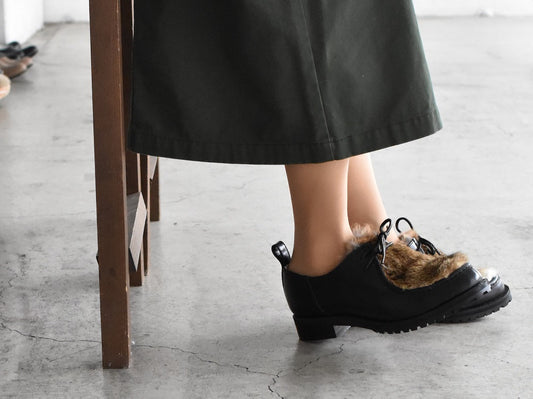 1001 チロリアンシューズ　AL1833K  Black/Rabbit　　木型No.H2546