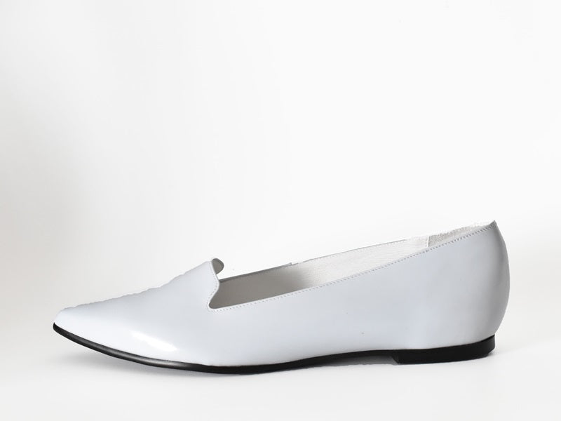 1019  ポインテッドフラットオペラシューズ　AL2405K　Lightblue　　木型No.A296