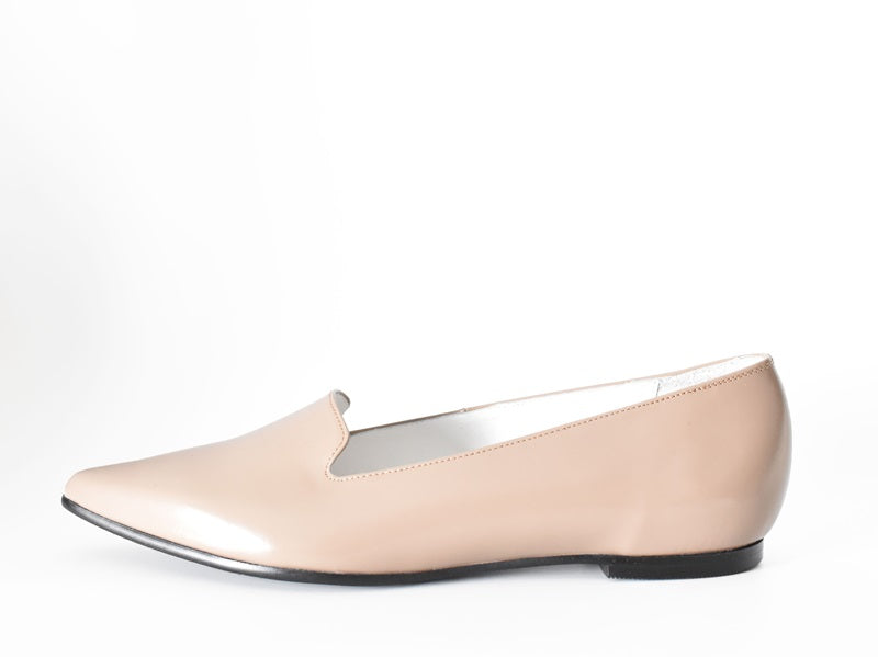 1019  ポインテッドフラットオペラシューズ　AL2405K　Beige　　木型No.A296