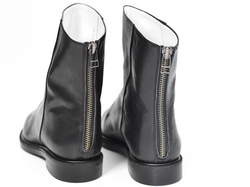 023ドレープフラットショートブーツ　AL2227SB　Black　　木型No.C1813