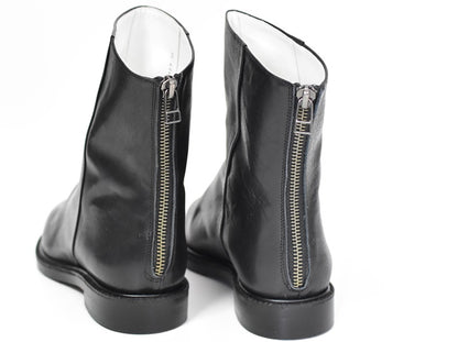 023ドレープフラットショートブーツ　AL2227SB　Black　　木型No.C1813