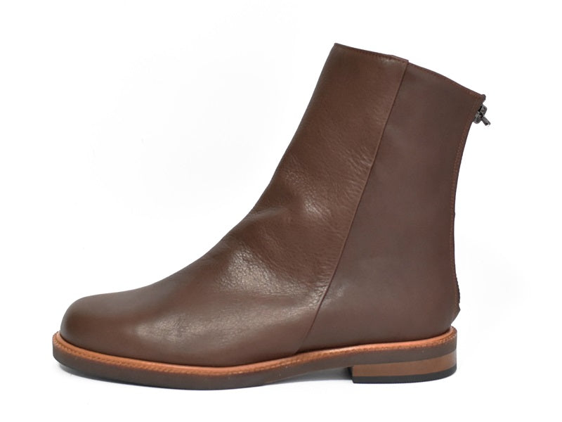 023 ドレープフラットショートブーツ　AL2227SB　Darkbrown　　木型No.C1813