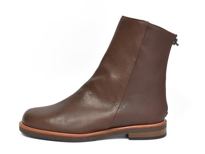 023 ドレープフラットショートブーツ　AL2227SB　Darkbrown　　木型No.C1813