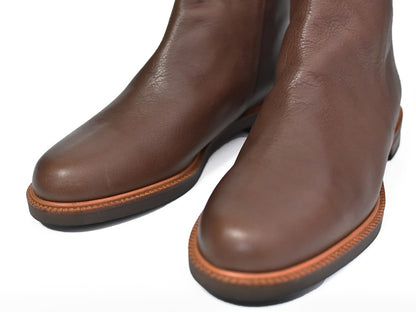 023 ドレープフラットショートブーツ　AL2227SB　Darkbrown　　木型No.C1813