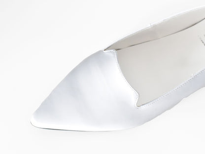 1019  ポインテッドフラットオペラシューズ　AL2405K　Lightblue　　木型No.A296