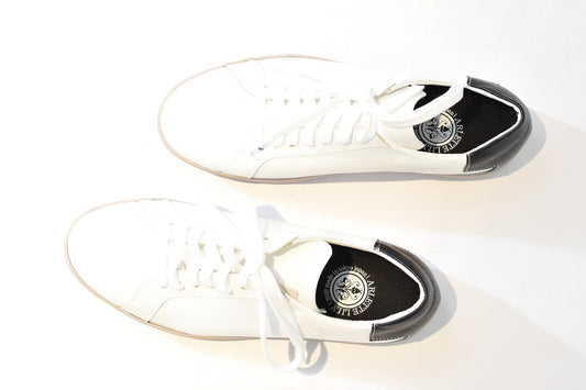 1016  ラウンドトウレースアップレザースニーカー　AL2025SN  White　木型 . B820