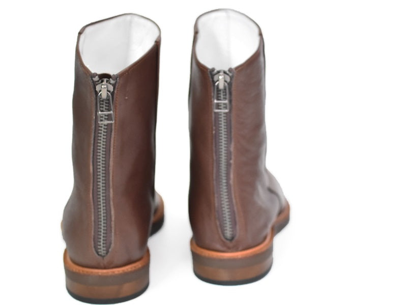 023 ドレープフラットショートブーツ　AL2227SB　Darkbrown　　木型No.C1813