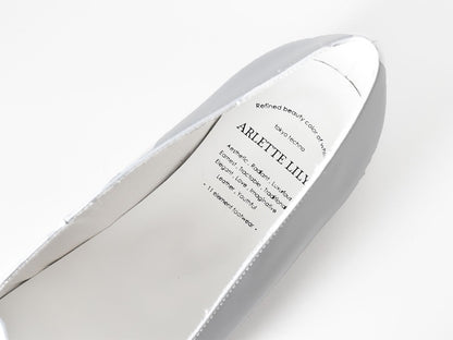 1019  ポインテッドフラットオペラシューズ　AL2405K　Lightblue　　木型No.A296