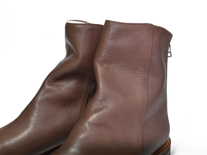 023 ドレープフラットショートブーツ　AL2227SB　Darkbrown　　木型No.C1813
