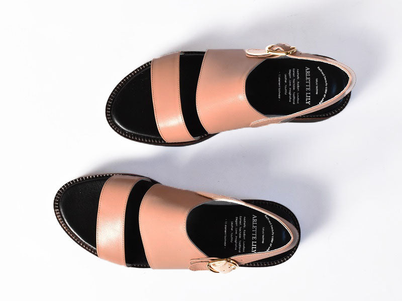 厚底ストラップサンダル　AL2510S  Beige　木型 . S1642H