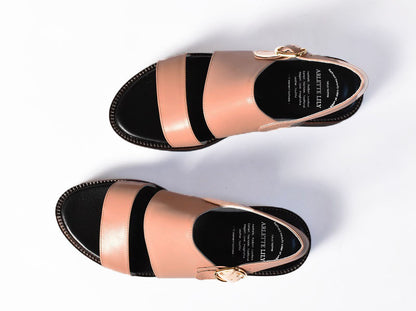 厚底ストラップサンダル　AL2510S  Beige　木型 . S1642H