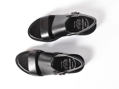 厚底ストラップサンダル　AL2510S  Black　木型 . S1642H