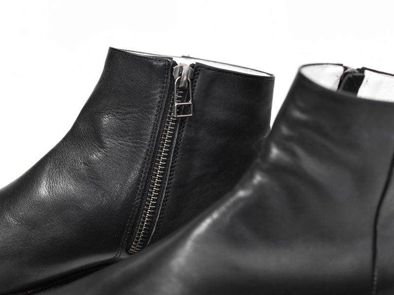 018  プレーンフラットエンジニアショートブーツ　AL2327SB　Black　　木型No.G1913