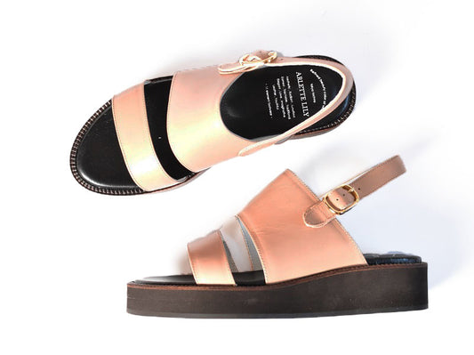 厚底ストラップサンダル　AL2510S  Beige　木型 . S1642H