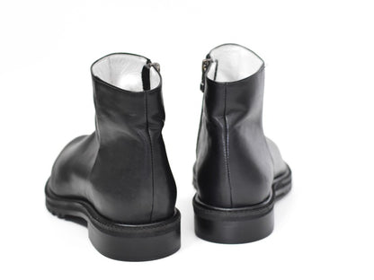 018  プレーンフラットエンジニアショートブーツ　AL2327SB　Black　　木型No.G1913