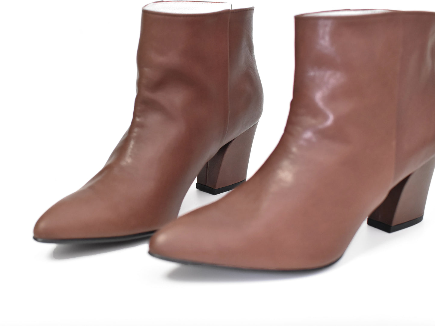 019  ポインテッドバックジップショートブーツ　AL2331SB　Darkbrown　　木型No.X1395