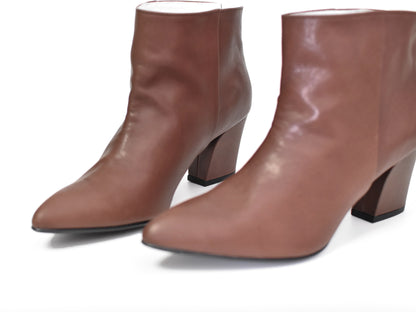 019  ポインテッドバックジップショートブーツ　AL2331SB　Darkbrown　　木型No.X1395