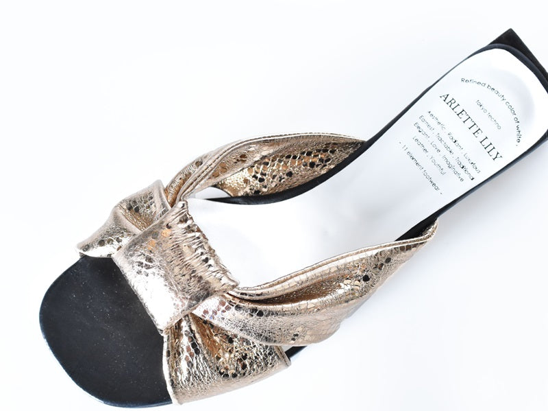 1025  ドレープクロストラップミュール　AL2409S　Goldpaison　　木型No.G1908H