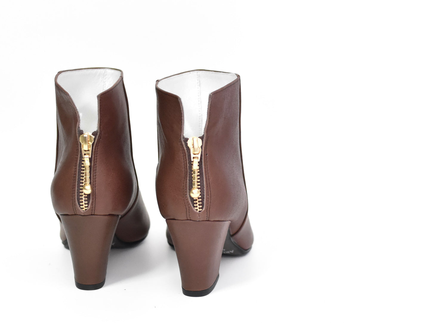 019  ポインテッドバックジップショートブーツ　AL2331SB　Darkbrown　　木型No.X1395