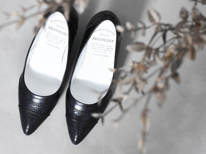 1020  ポインテッドクラシックパンプス  AL2220P  Black　　木型No.X1395