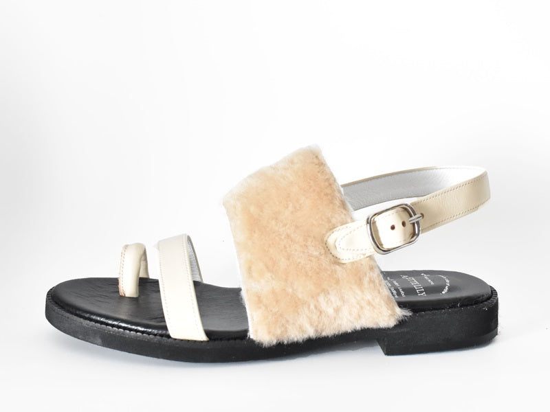 1024  異素材コンビバックベルトトングサンダル　AL2411S　Mouton　　木型No.S1642H