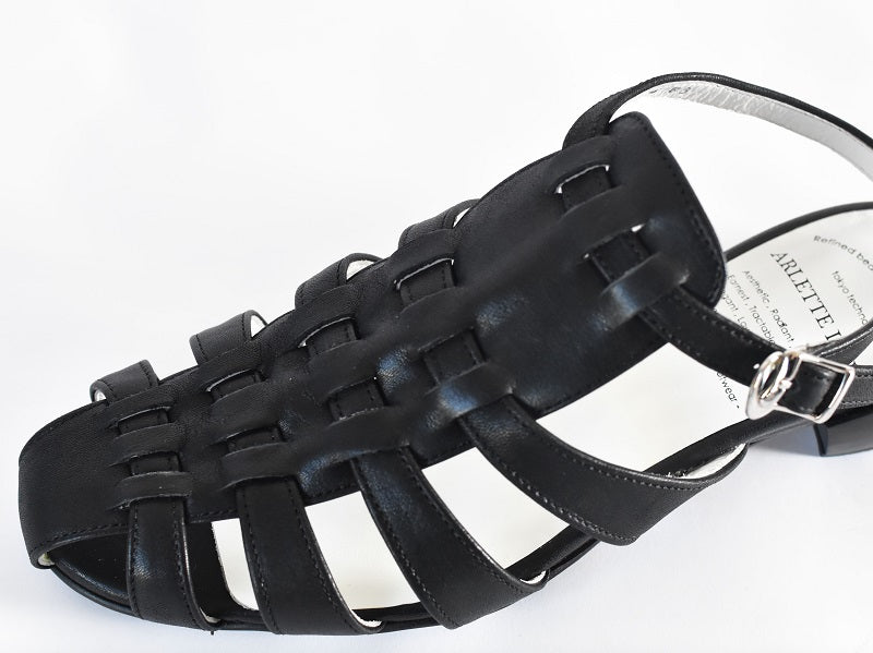 ラウンドトウマスキュリングルカサンダル　AL2505S  Black　木型.C1813