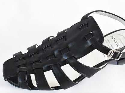 ラウンドトウマスキュリングルカサンダル　AL2505S  Black　木型.C1813