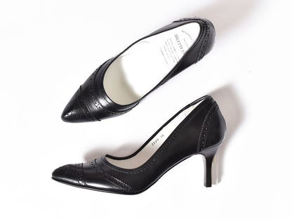 1020  ポインテッドクラシックパンプス  AL2220P  Black　　木型No.X1395