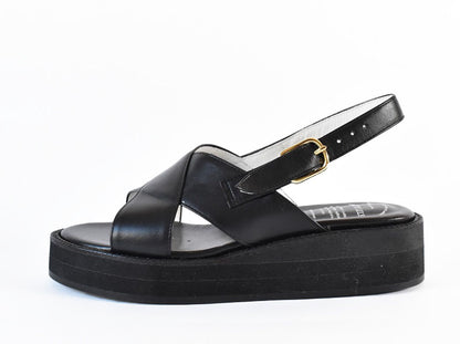 厚底ストラップサンダル　AL2514S  Black　木型 . S1642H