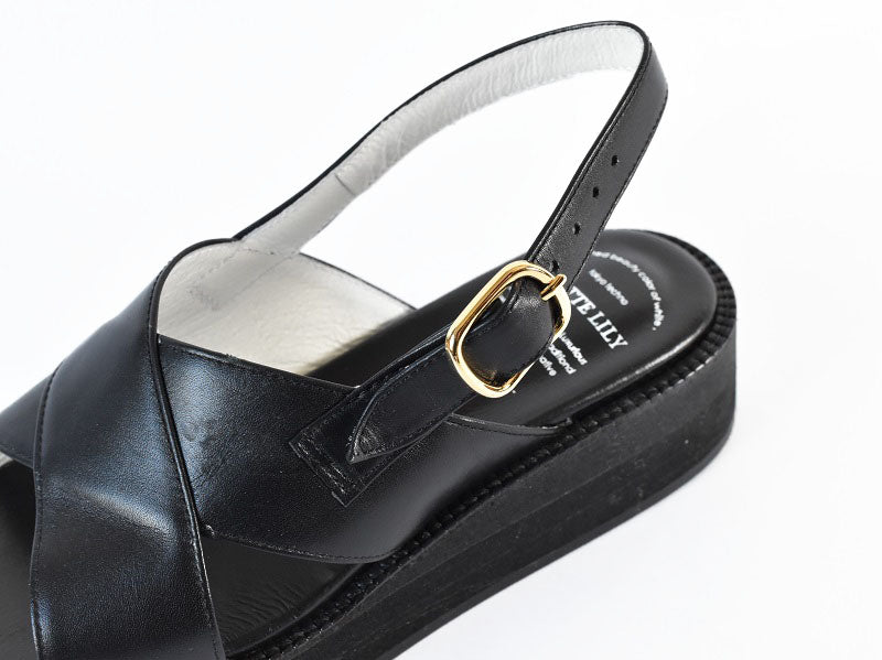 厚底ストラップサンダル　AL2514S  Black　木型 . S1642H