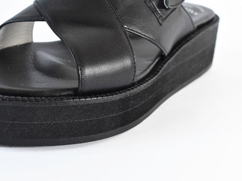 厚底ストラップサンダル　AL2514S  Black　木型 . S1642H