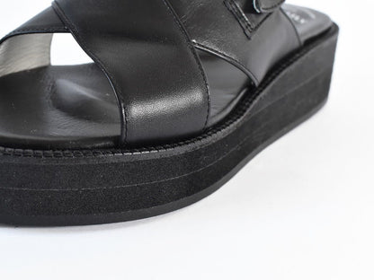 厚底ストラップサンダル　AL2514S  Black　木型 . S1642H