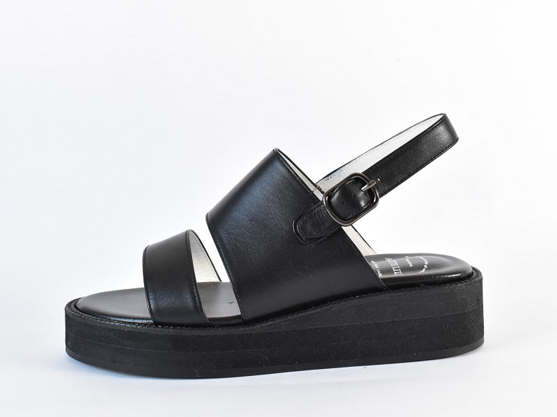 厚底ストラップサンダル　AL2510S  Black　木型 . S1642H