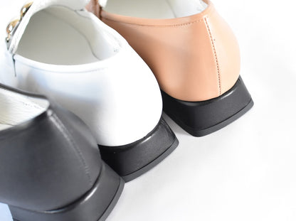 スクエアトウ三連メタルビットモカシンレインシューズ　AL2504K  Black/Beige　木型No.OGA (コピー)