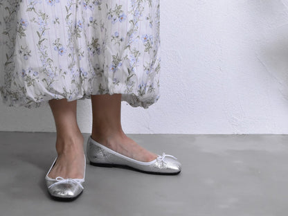 1017  スクエアカットバレエシューズ　AL2001K  Black　　木型No.A278