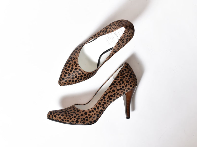 1023  プレーンポインテッドパンプス  AL1600P  CamelCheetah　　木型No.P85062