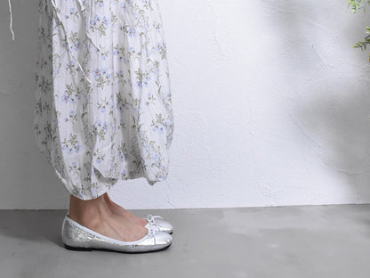 1017  スクエアカットバレエシューズ　AL2001K  Black　　木型No.A278