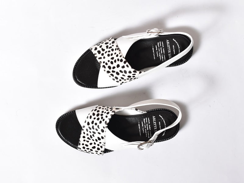 1023  クロスストラップサンダル　AL2408S　Whitecombi　　木型No.S1642H