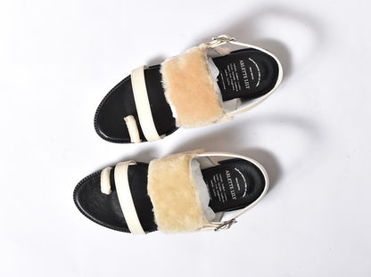 1024  異素材コンビバックベルトトングサンダル　AL2411S　Mouton　　木型No.S1642H