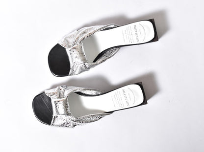 1025  ドレープクロスストラップミュール　AL2409S　Silverpaison　　木型No.G1908H