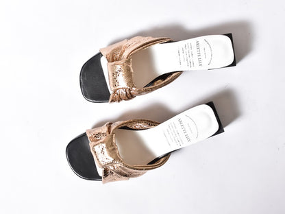 1025  ドレープクロストラップミュール　AL2409S　Goldpaison　　木型No.G1908H